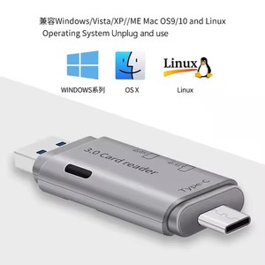 Eonline USB3.0 2-in-1-Mikrokartenleser für Computer-PC Smart Externer TF-Speicher karten adapter Unterstützt die Verwendung von SD-Karten für Mobiltelefone - Product Image 4