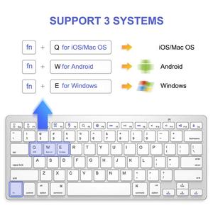 Silver Mini 78 Keys Wireless for Bluetooth <strong>Numeric</strong> <strong>Keyboard</strong> Optical Mechanically Operated Korean Style for iPad Custom Logo - Product Image 5