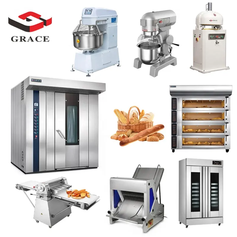 GRACE Bolo Rotary Forno Massa Sheeter Divisor Misturador De Massa Pizza Forno Comercial Completo Padaria Equipamentos