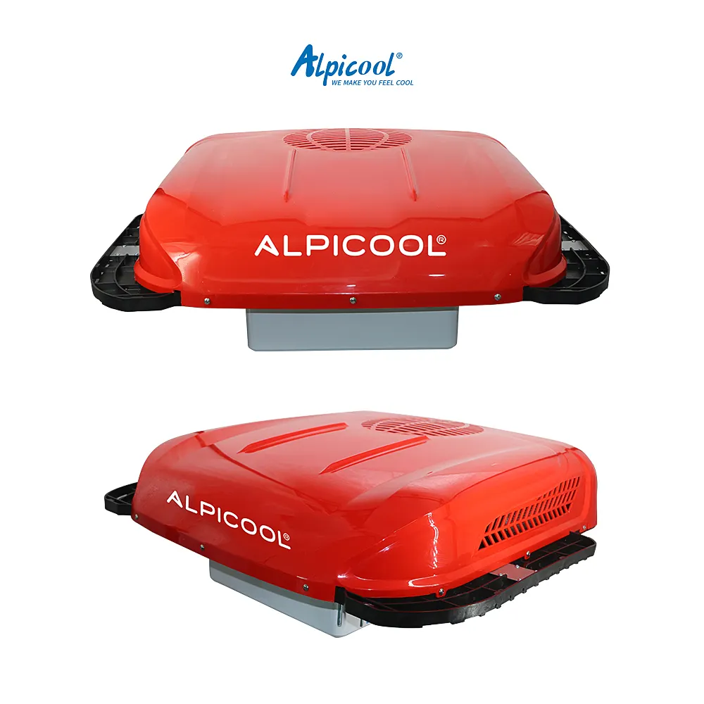 Alpicool เครื่องปรับอากาศที่จอดรถ 24V DC คอมเพรสเซอร์โรเตอร์ไฟฟ้าระบายความร้อนได้อย่างรวดเร็วเครื่องปรับอากาศสําหรับรถบรรทุกวิศวกรรมยานพาหนะ