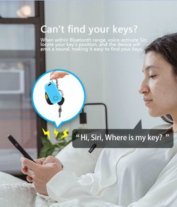 Buscador de llaves certificado MFi, localizador de llaves, rastreador de artículos inteligente, ubicación inalámbrica, reloj inteligente Q19 anti-Pérdida sos - Product Image 5