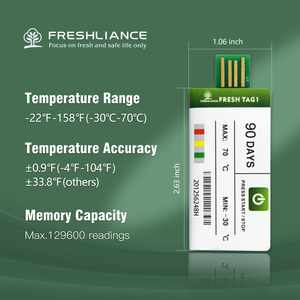 Fresco tag 1 freezer temperatura monitor portátil temperatura <span class=keywords><strong>data</strong></span> <span class=keywords><strong>logger</strong></span>