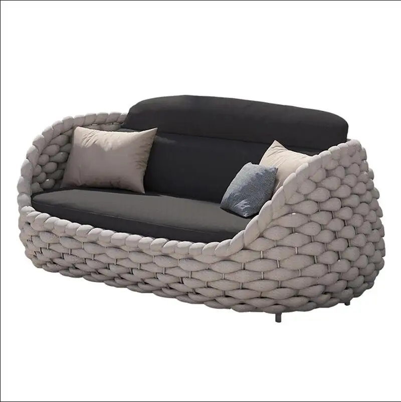2022 prezzo di fabbrica Nordic Country Side Rattan sintetico mobili in vimini divano da giardino Set divano da esterno
