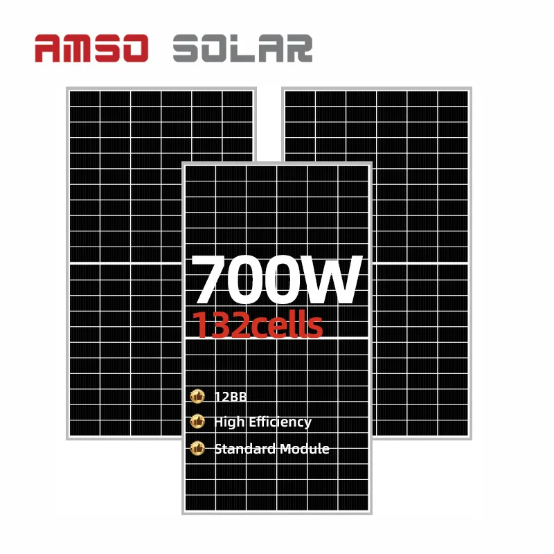 Neue technologie 700 watt monokristalline solar panel mit 132 zellen solarzelle für home-system