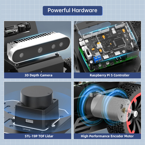 Hiwonder 3D глубинная камера Raspberry Pi 5 робот MentorPi A1 ROS2-HUMBLE шасси Ackerman поддержка слэма и автономного вождения - Product Image 2