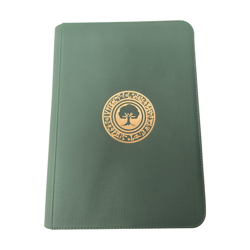 T178 plaid green foil-stamped