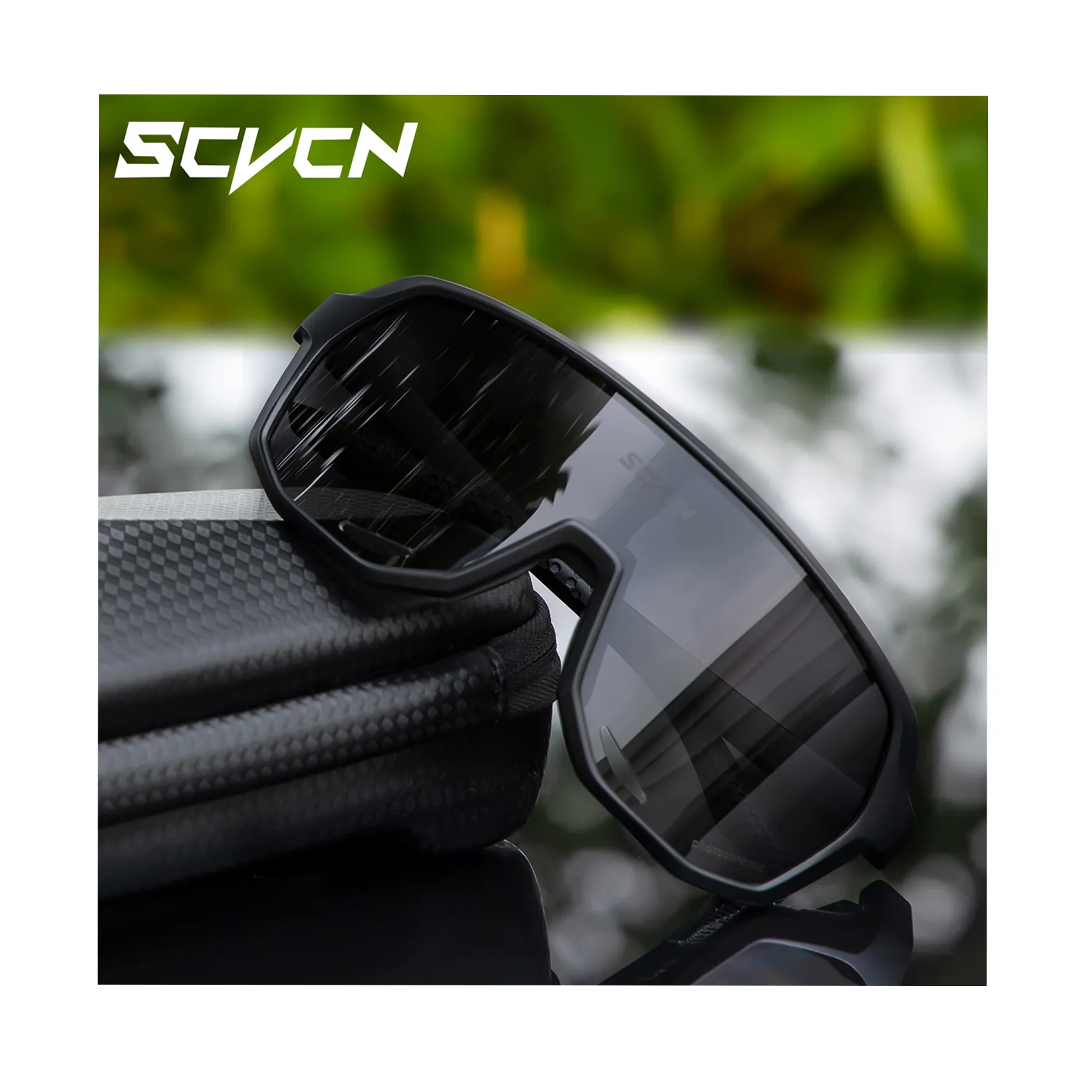 לכלוך וכתם עמיד עדשת חתיכה אחת מותאם אישית ספורט משקפיים צבעוני 1 עדשת אופניים משקפיים עמיד למים UV400 משקפי שמש