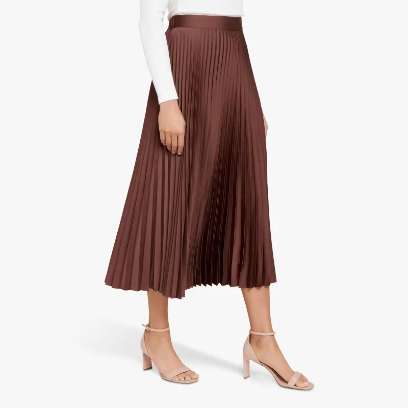 Falda larga de lino y algodón para mujer, Falda larga de cintura alta, diseño elegante