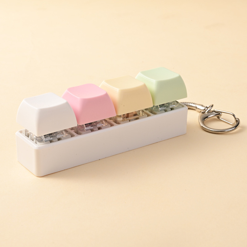 Four buttons-white background-morandi color scheme