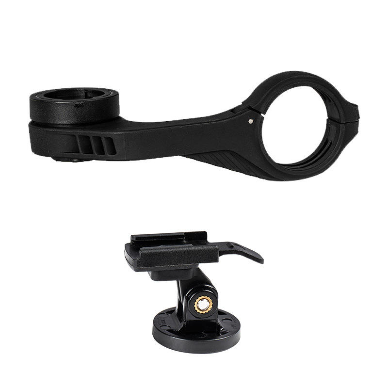Black 360° Rotating Combo Mount for Bike Computer & Headlight
