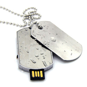 2023 Trending Metal Material Dog Tag Shaped <strong>Usb</strong> Memory Stick <strong>Golden</strong> Supplier <strong>USB</strong> <strong>2.0</strong> Customized Logo 1 Years with Full Capacity