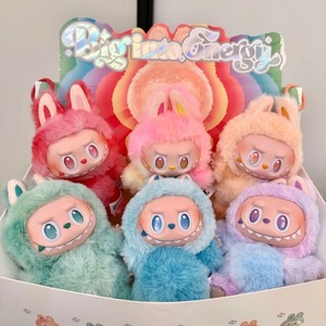 Original Popmart V3 Big Into Energy Labubu peluche colgante caja ciega V1 V2 emocionante Macaron el monstruo llaveros con código - Product Image 2