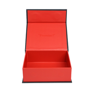 Custom Red Gift <strong>Box</strong> <strong>with</strong> Elegant <strong>Lid</strong> and Promise <strong>Embossing</strong> for Premium Packaging - Product Image 2
