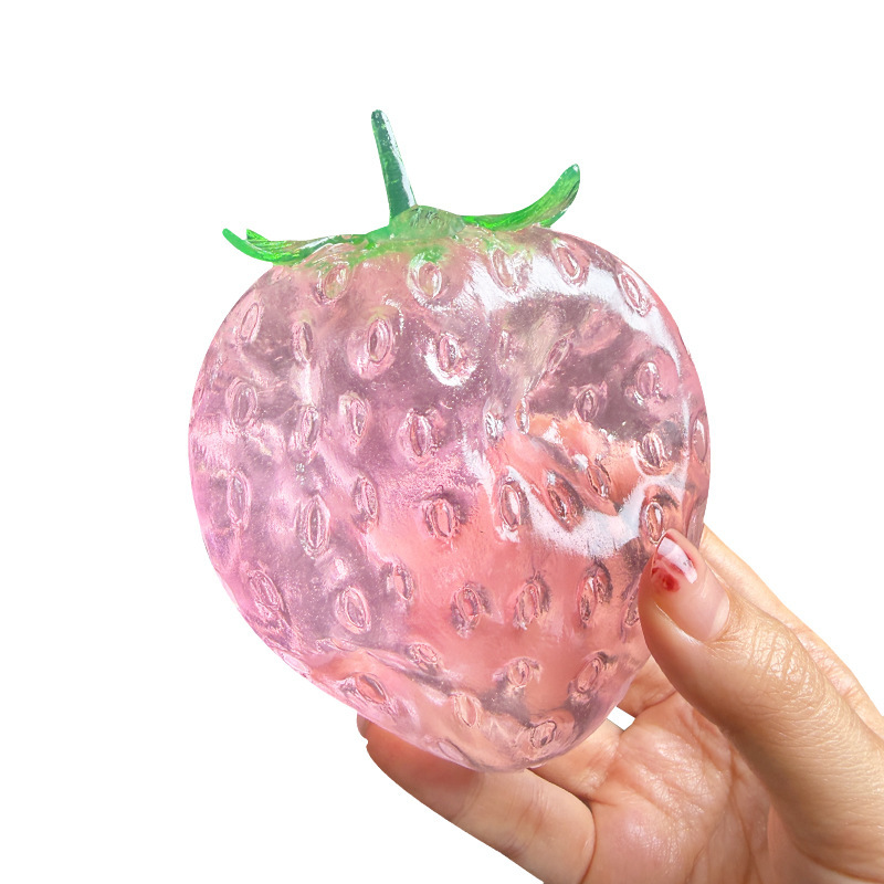grosses fraises en plastique rose/coque en PVC