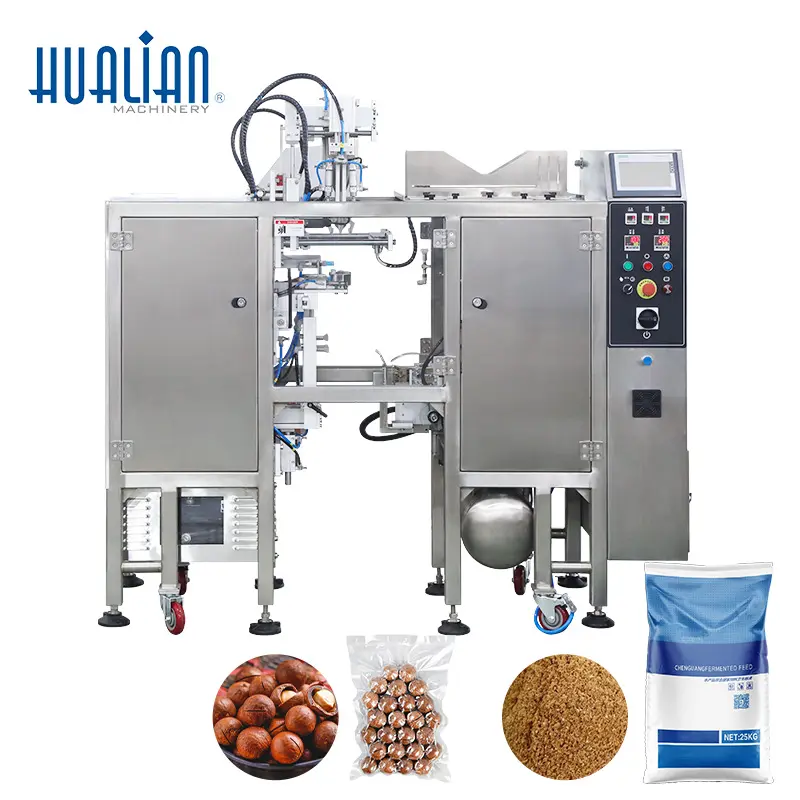 GDD-1-300 Hualian Automatic Doypack VFFS Heat Premade Plastic Bag Snacks Food Pouch Filling And Sealing Packing Machine