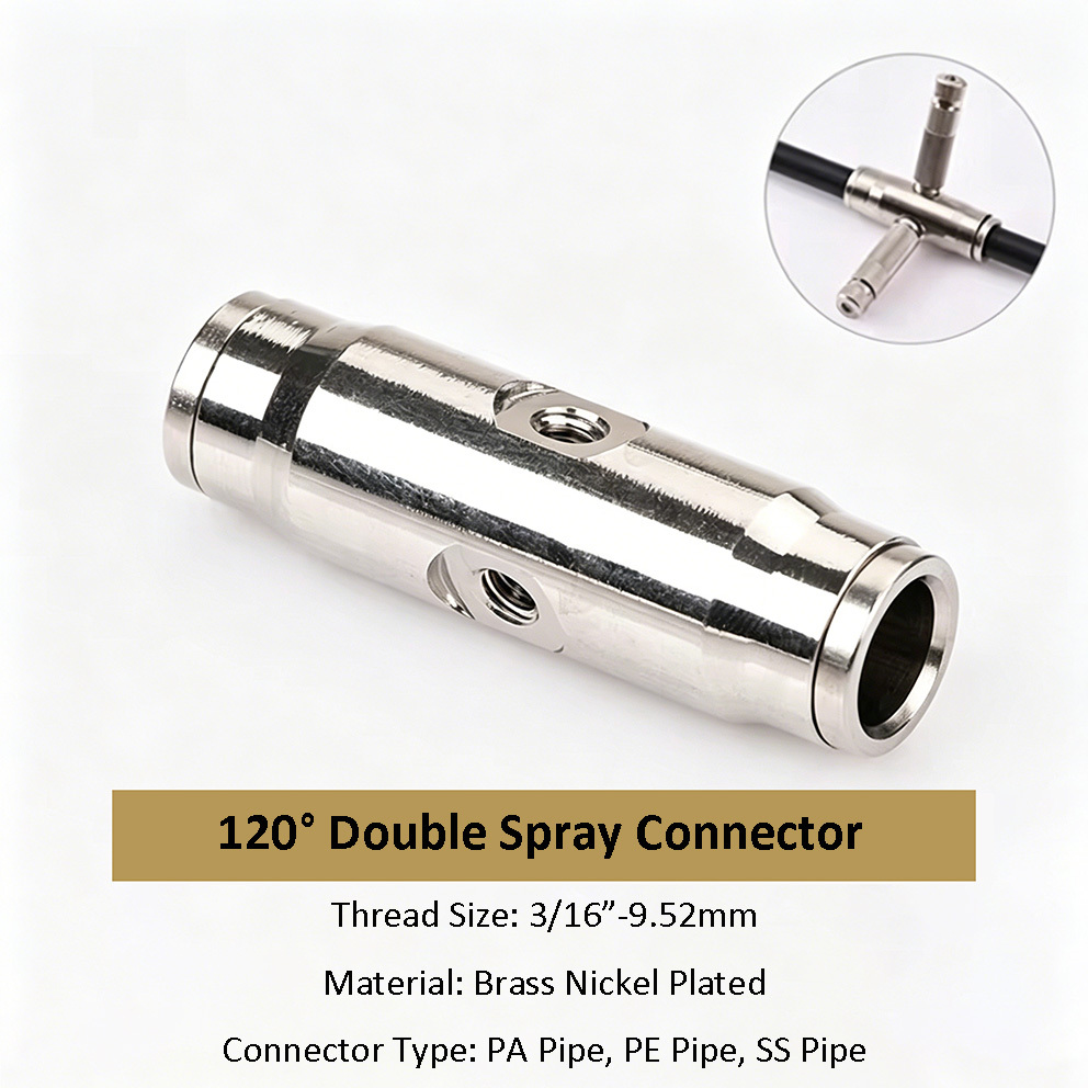 120° Double Spray Connector