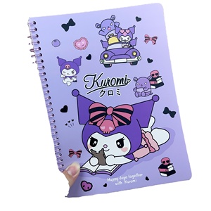 可爱卡通Kuromi <span class=keywords><strong>A4</strong></span>螺旋内衬笔记本周记笔记本时间组织者学校用品记事本