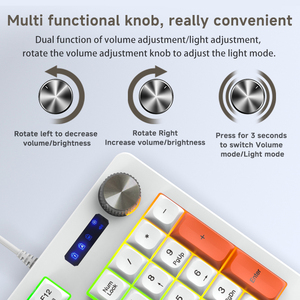Factory Wholesale K93 Wired Knob RGB 93 <strong>Keys</strong> Mechanical Feel USB Type c <strong>Computer</strong> Gamer Gaming <strong>Keyboard</strong> - Product Image 3