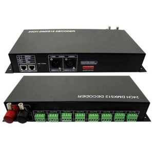 24CH DMX512 декодер 8-канальный сетевой видеорегистратор RGB светодиодный контроллер DC5V-24V 24CH * 2A DMX декодер диммер для RGB свет контроллер