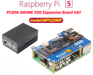 MPS2280P Raspberry Pi 5 PCIe M.2 NVME SSD pannello di espansione a stato solido cappello con scheda di sviluppo dedicata - Product Image 4