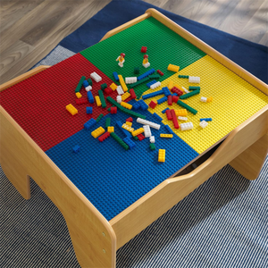 Hot Selling Reversible Top Aktivität stabelle Bausteine Kids Wooden Play Activity <span class=keywords><strong>Table</strong></span> - Product Image 4