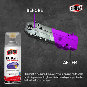 Aeropak 400ml Aerosol ô tô sửa chữa sơn sửa chữa sơn phủ chất lỏng màu trắng đen vàng Chrome mờ Acrylic 2K phun sơn - Product Image 4