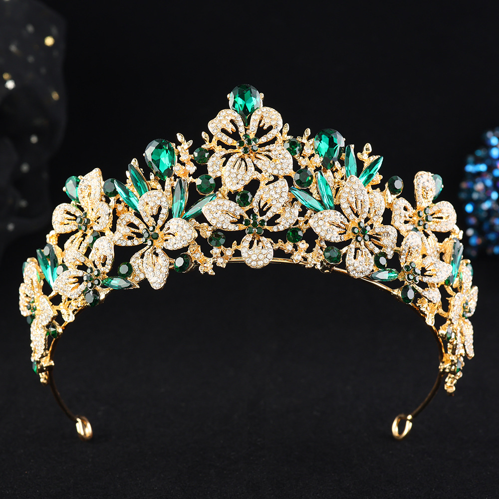 Kc gold white diamond-dark green