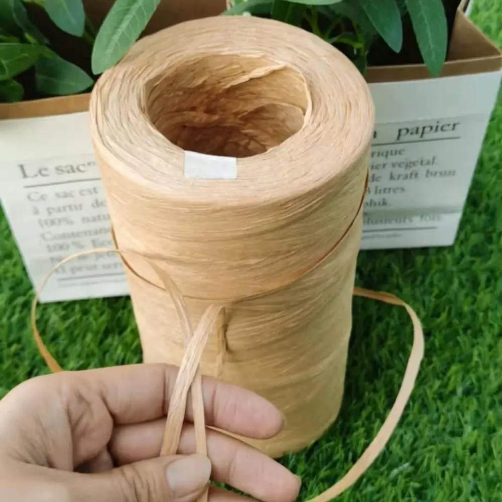 Venta caliente rollo de papel kraft de rafia de papel cuerda hilado de la rafia
