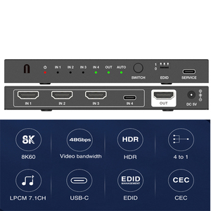 8K 60HZ HDMI Switch 3 HDMI <strong>Input</strong> +1 USB C <strong>Input</strong> HDMI <strong>Output</strong> for Home Theatre System