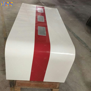 Văn Phòng Thương mại bằng đá cẩm thạch sạc bàn tùy chỉnh rắn bề mặt điện thanh bảng corian văn phòng băng ghế dự bị bàn bàn với ổ cắm điện - Product Image 2