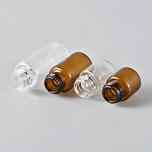 ホットセールミニ1ml 2ml 3ml 4ml 5mlクリアアンバーガラスバイアルボトルオリフィスリファイスリデューサープラスチックキャップ付きエッセンシャルオイル香水用 - Product Image 5