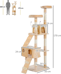 คอนโดแมวขนาดใหญ่และผ้าทำจากไม้ที่ทำจากผ้ากำมะหยี่หรูหราทันสมัย - Product Image 4