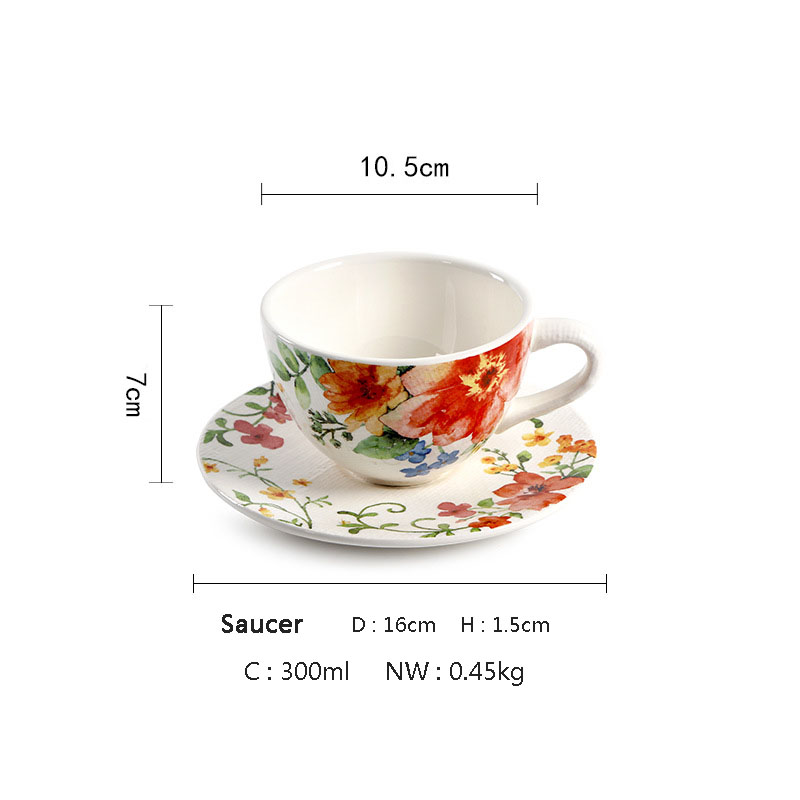 white cup and saucer