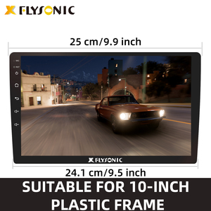 Flysonic 10英寸定制适用于10个日本品牌多功能车载收音机，带BT WiFi安卓车载DVD播放器