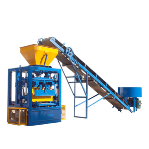 Máquina de fabricación de bloques de QT4-24, semiautomática, hueca, hormigón, cemento, entrelazado, fabricación de ladrillos, maquinaria - Product Image 1