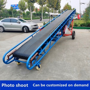 Sistema portátil de cinta transportadora inclinada de goma para carga de contenedores - Product Image 6
