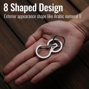 KeyUnity KS01 hızlı bırakma anahtarlık çantanıza klip, B şekli anahtarlık EDC aracı 420 paslanmaz çelik - Product Image 6