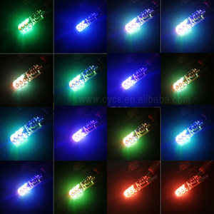 12v 194 168 501 5050 7 renkler araba led lamba uzaktan kumanda çoklu renkler 12SMD led ışık T10 RGB araba ampul - Product Image 6