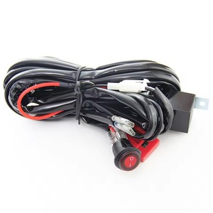 300W <span class=keywords><strong>LED</strong></span>ライトバー配線用ハーネスキット防水オン/オフスイッチ40A 12Vパワーリレーブレードヒューズ車のボートトラック用