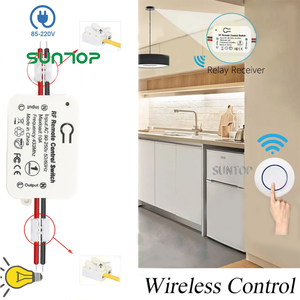 433 MHz Drahtlose Universal fernbedienung AC 110V 220V 10 Ampere HF-Relais empfänger und-sender für Licht - Product Image 2