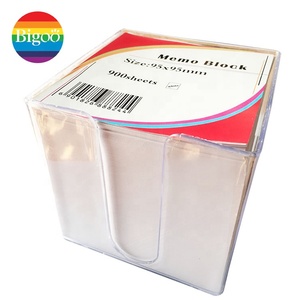 Bloc de notas adhesivas con almohadillas de escritura personalizadas, en caja de pvc para oficina o promoción