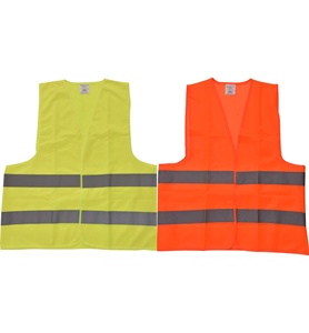 Ce认证通风面料工厂供应工作服高能见度反光安全背心，带2条反光条纹 - Product Image 1