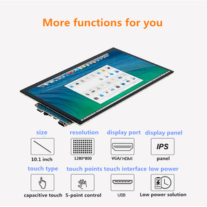 10,1 Zoll Himbeer Pi Treiber-freier LCD-Bildschirm benutzer definierte HD-Mi USB-VGA-Schnitts telle industrielle LCD-Anzeige