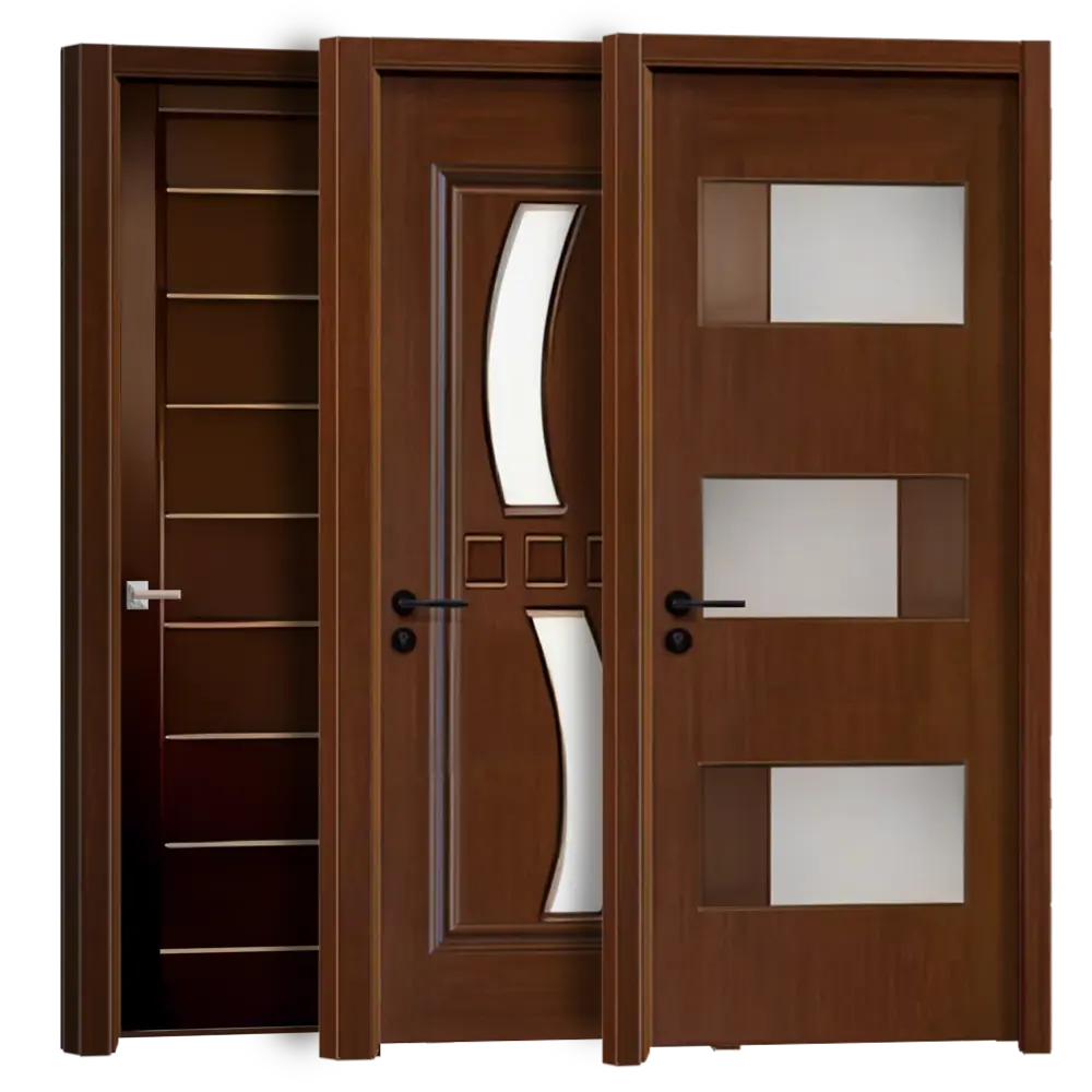 Çin Modern iç kapı üreticisi masif ahşap kapı-PVC/yatak odası için WPC Panel iç oda kapı
