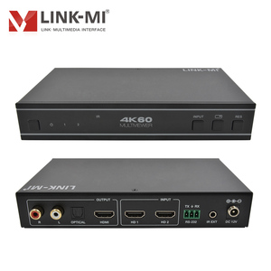 2x1 Multi-VIEWER 4K60Hz HDMI Seamless Switch Compatible con control IR RS232, con audio óptico analógico UHD Switch 2X1 HDMI Multiviewer