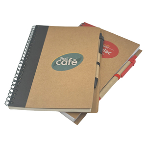 Promotional Advertising Gifts Custom Kraft Spiral <strong>Notebook</strong> Kraft <strong>Notebook</strong> <strong>With</strong> Pen Kraft <strong>Notebooks</strong> Giveaway Logo