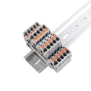 PTTB 2.5 Installation Screwless Pluggable Quick Wire Two <strong>Layer</strong> <strong>Double</strong> Level Feed Through Push-in <strong>Spring</strong> Din Rail <strong>Terminal</strong> <strong>Block</strong> - Product Image 6