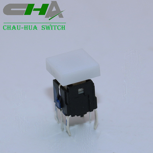 CHA 6x6mm LedタクトスイッチスクエアスイッチハットC601Bシリーズタクタイルスイッチ、スクエアキャップ付きLed 7.5mmプラスチックLEDイルミネーション