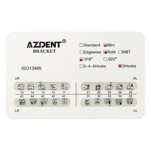 Azdent Bondable Mini Roth Chỉnh Nha Nha Khoa Kim Loại Chân Đế Với Móc 3 - Product Image 1