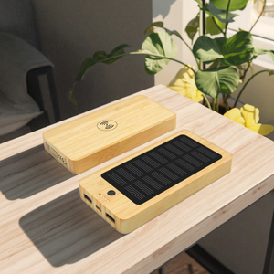 竹木外壳太阳能电源15w输出环保10000毫安时18650锂电池C型时尚实用组合 - Product Image 5